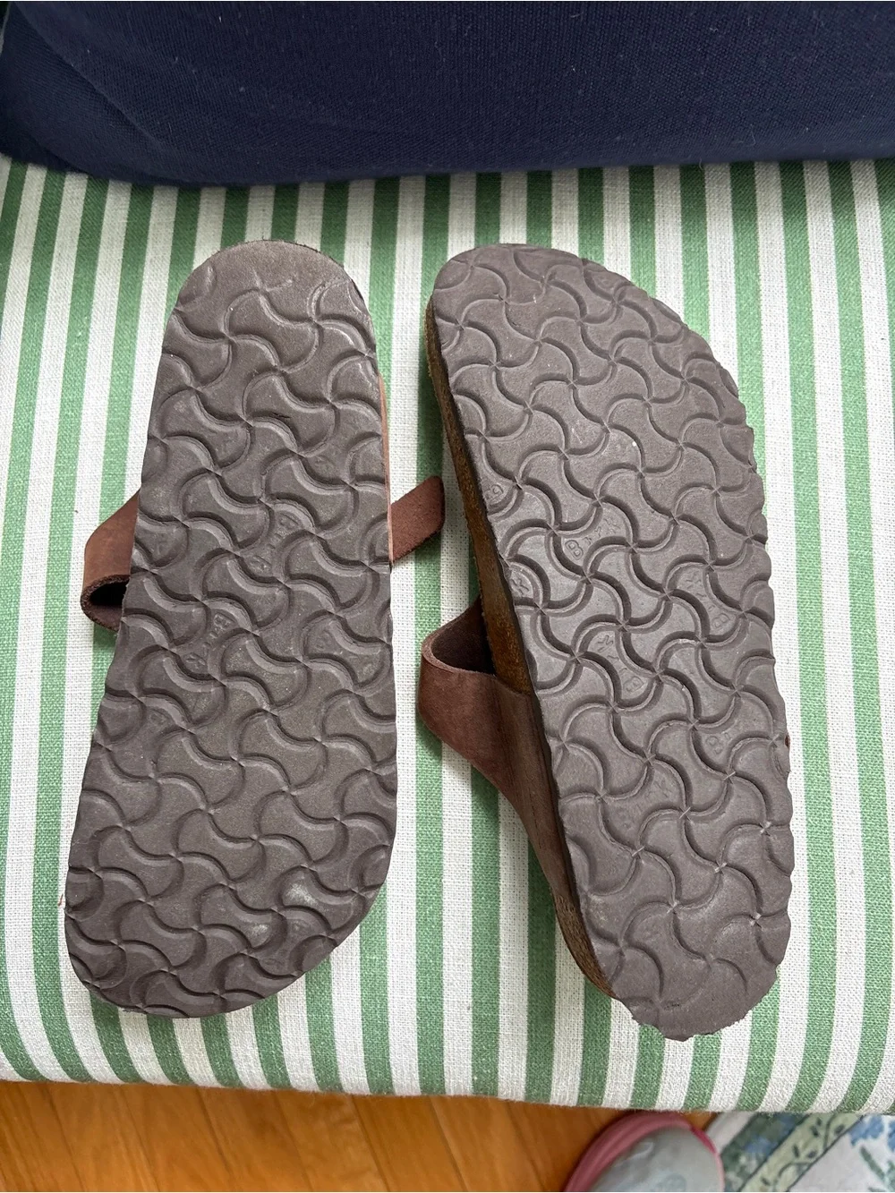 Birkenstock Brown Leather Thong Sandals